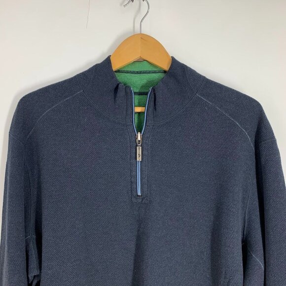 Tommy Bahama Men's Flip side Twill Reversible Half Zip Pullover Size XL - Picture 6 of 13